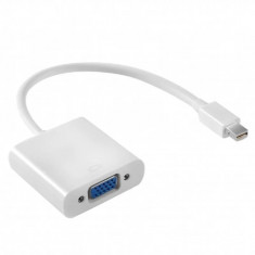 CABLU video GEMBIRD adaptor Mini-DisplayPort (T) la VGA (M) 10cm rezolutie maxima Full HD (1920 x 1080) la 60Hz alb &amp;amp;quot;AB-mDPM-VGAF-02-W&amp;amp;quot; foto