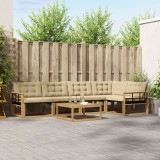 vidaXL Set de canapele de exterior 6 pcs Alb și Bej 79 x 79 x 37 cm 3388715