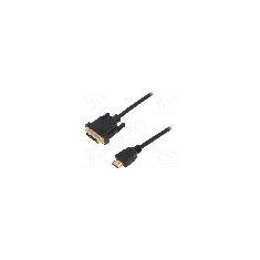 Cablu DVI - HDMI, DVI-D (18+1) mufa, HDMI mufa, 5m, negru, ASSMANN - AK-330300-050-S