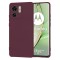 Husa premium din silicon pentru motorola edge 40 / edge (2023) - softflex, microfibra, plum red