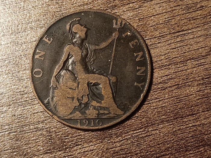 C50 - Moneda foarte veche - Anglia - one penny - 1910
