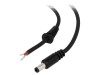 Cablu DC 5,5/2,5 mm 2x1mm&sup2; cu mufă drept negru 1,5m, Bq Cable