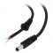Cablu DC 5,5/2,5 mm 2x1mm&sup2; cu mufă drept negru 1,5m