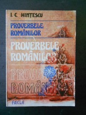 I. C. HINTESCU - PROVERBELE ROMANILOR foto