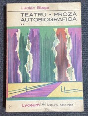 Teatru &bull; Proză &bull; Autobiografică - Autor: Lucian Blaga