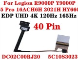 Cablu video LVDS Laptop, Lenovo, Legion 5 Pro 16ACH6H Type 82JQ, 5C10S30234, DC02C00RJ00, DC02C00RJ10, DC02C00RJ20, HY660 EDP Cable, 40 pini