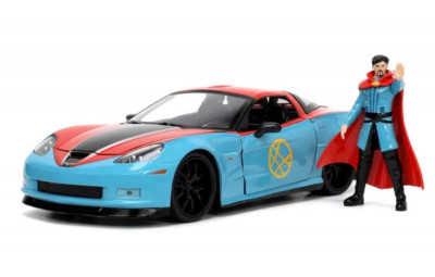 Set Chevrolet Corvette Z06 2006 cu figurina Doctor Strange, 1/24, Jada, +8 ani foto