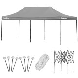 Foișor de grădină pliabil 3x6 m gri
