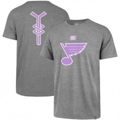 St. Louis Blues tricou de bărbați grey 47 Hockey Fights Cancer - XL