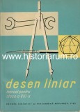 C9653N Desen liniar, manual pentru clasa a VIII-a de N Nicolescu și A Zănescu, 1963