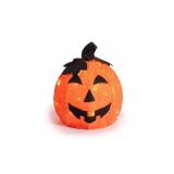 Dovleac Halloween poliester portocaliu negru cu leduri &Oslash; 25 x 29 H