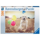 Puzzle Catel Cu Baloane, 500 Piese, Ravensburger