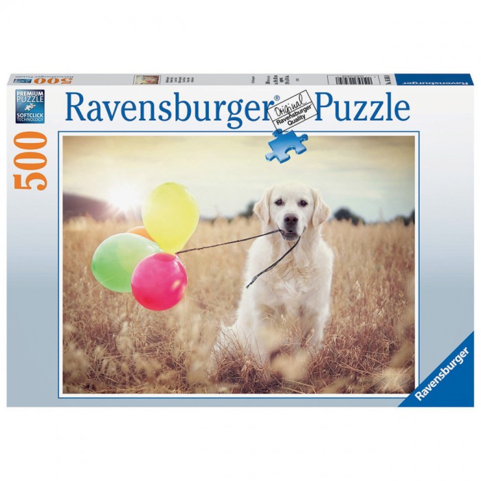 Puzzle Catel Cu Baloane, 500 Piese