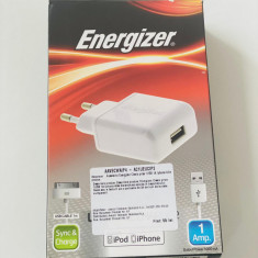 Incarcator priza Usb + cablu date Energizer iPhone / iPod