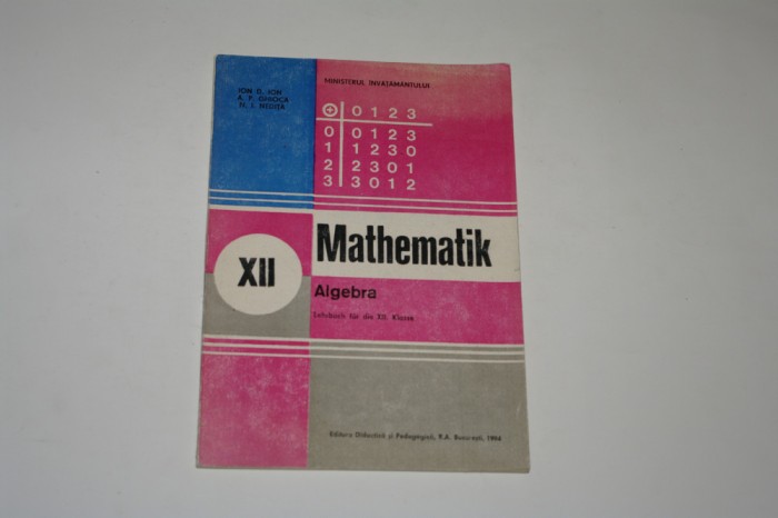 Mathematik - Algebra fur die XII. klasse