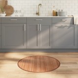vidaXL Covor rotund, negru, 80 cm, bambus
