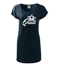 Tricou rochie Malfini bumbac print &amp;quot;Queen&amp;quot; marimi L foto