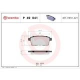 Placute frana Ford Edge (U387) 01.06-; Mazda Cx-7 (Er) 06.06-12.14, Cx-9 (Tb) 09.06-, Spate, BREMBO