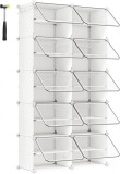 Cumpara ieftin Pantofar modular Alb Songmics 82x32x152 cm