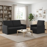 Cumpara ieftin Set de canapea 2 pcs Negru Tesatura