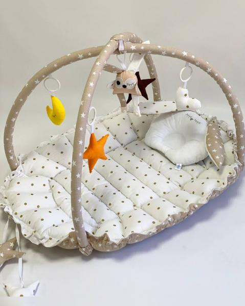 Babynest 2 in 1 MyKids 0720 Dots&amp;Stars Beige