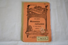 Ion Bianu - Momente culturale (Biblioteca pentru toti nr. 217-217bis) foto