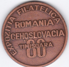 PLACHETA EXPOZITIA FILATELICA ROMANIA - CEHOSLOVACIA &amp;#039;86 foto