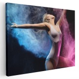 Tablou dansatoare pulbere praf 2103 Tablou canvas pe panza CU RAMA 20x30 cm