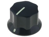 Buton rotativ negru cu indicator bachelită 6mm
