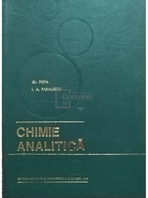 Gr. Popa - Chimie analitica (editia 1977) foto