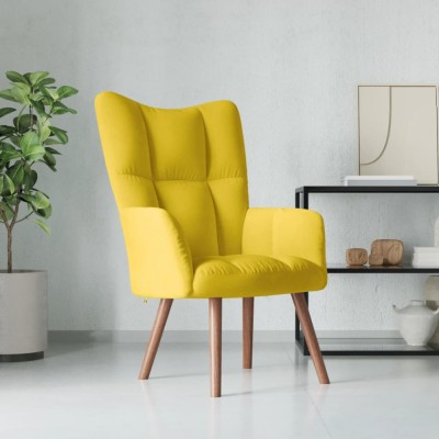 vidaXL Scaun de relaxare, galben muștar, catifea 328058 foto