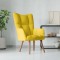 vidaXL Scaun de relaxare, galben muștar, catifea 328058