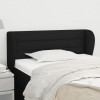 VidaXL Tăblie de pat cu aripioare negru 103x23x78/88 cm textil