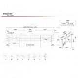 Sistem complet montare, structura sol cu stalpi 14m, 50cm garda sol, unghi 30 grade, 2x10PV/2x12PV panouri solare fotovoltaice 2278x1134, 2384x1096, 2