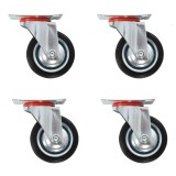 Gossi roti pivotante, 4 buc., 75 mm