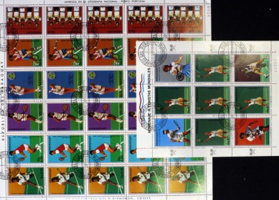 PARAGUAY - OMAGIU TENISMENILOR-7 VALORI 5 SERII IN 2 COLI-OBLITERATE -WS 137A foto