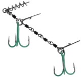 Montura Mikado Stinger Jaws Double Evo Fluo, 25kg, Nr.1/0, 1buc/plic