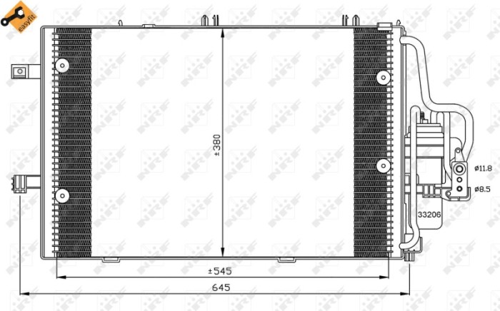 NRF 35530 EASY FIT Condensator, climatizare