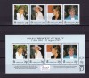 ✅( S7 ) Gibraltar 1998 &quot;Printesa Diana- in memoriam &quot; , colita 32/suprataxa + serie Michel 818/821 , MNH, Stampilat
