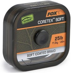 Fir Textil cu Camasa Fox Naturals Coretex Soft, Verde Inchis, 20m, 25lb/11.3kg