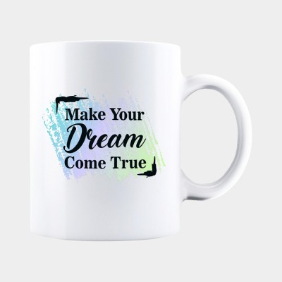 Cana alba personalizata MAKE YOUR DREAM COME TRUE, INOVATIX&amp;reg;. 330ml foto