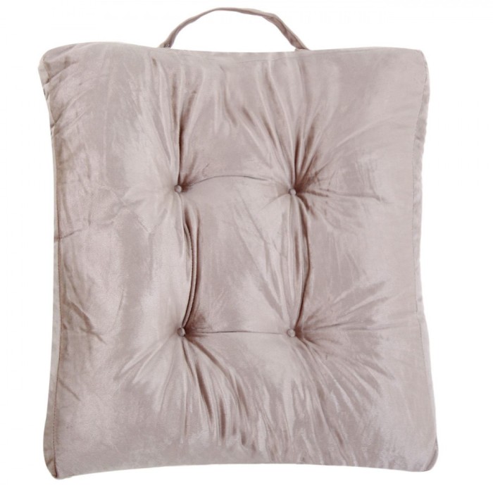 Perna Podea Velvet, Model Fără Fermoar, Culoare Bej șampanie, Dimensiuni 60x60x10cm
