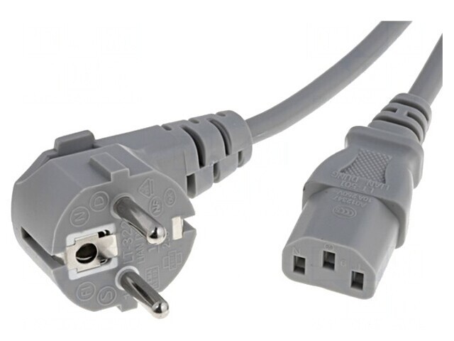 Cablu Electric 3x0,75mm2 Ștecăr Unghiular CEE 7/7 la IEC C13