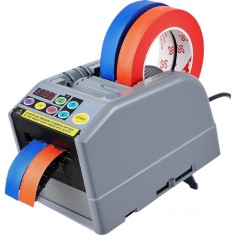 Dispenser automat de taiat banda adeziva de diferite dimensiuni si functii duble, presetata si ciclica, Ecran Led WePro Store, usor de transportat, po