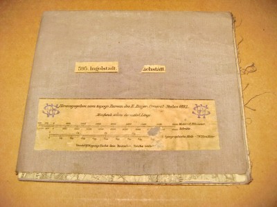 B569-Harta militara veche Deutches Reich Ingolstadt anii 1920 Statul Major panza foto