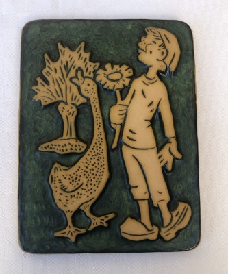 Placheta din ceramica glazurata - basorelief - atelier nordic foto