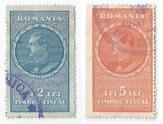 *Romania, lot 720 cu 2 timbre fiscale generale, oblit., 1932 foto