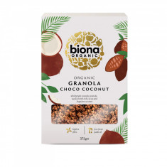 Granola cu 64% ovaz integral, ciocolata si cocos BIO 375g Biona