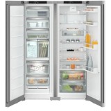 Combina frigorifica Side by Side Liebherr XRFsf 5240 Plus, EasyFresh, NoFrost, 676 l, Display tactil, IceTower, VarioSpace, Clasa D, SteelFinish