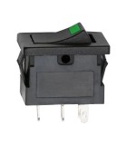 Interupator basculant 1 circuit 3 pini OFF-ON LED verde 12V 15A cu, Oem